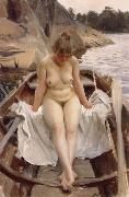Anders Zorn In Werner-s Rowing Boat France oil painting artist